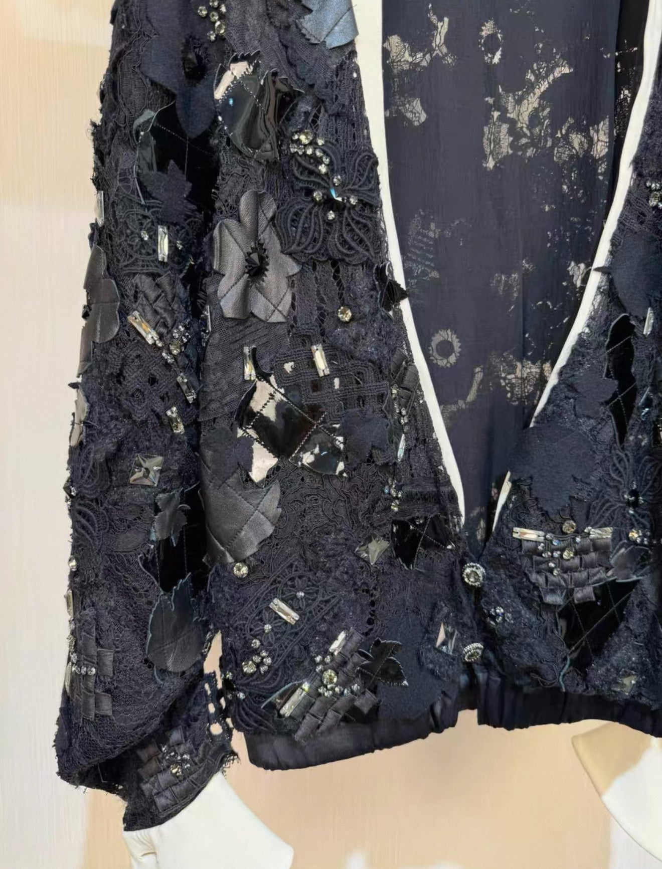 Chanel 16A black lace blouse