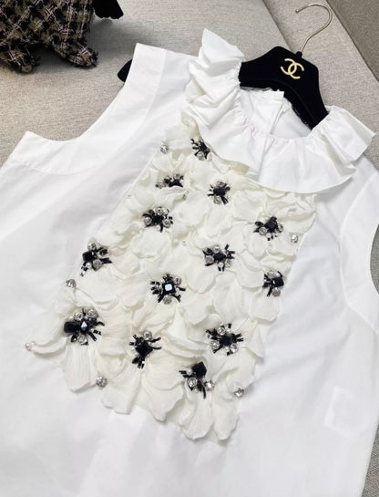 Chanel 22C White Flower shirt