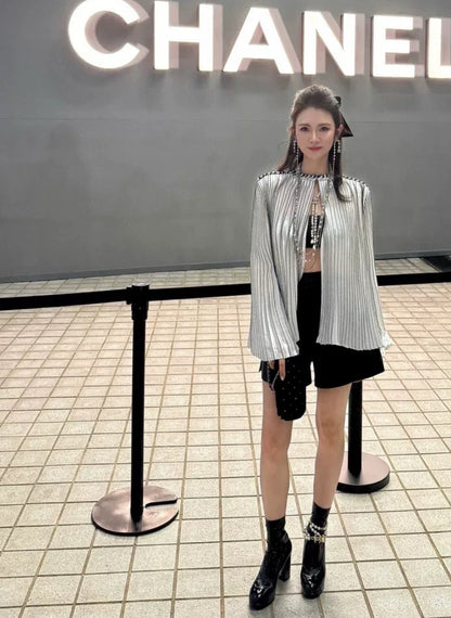 Chanel 24S pleated satin top
