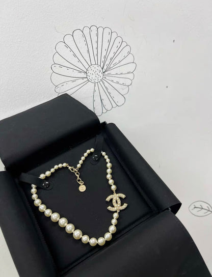 Chanel Necklace Pearl CC 100th Anniversary 44cm w/Box Limited RARE