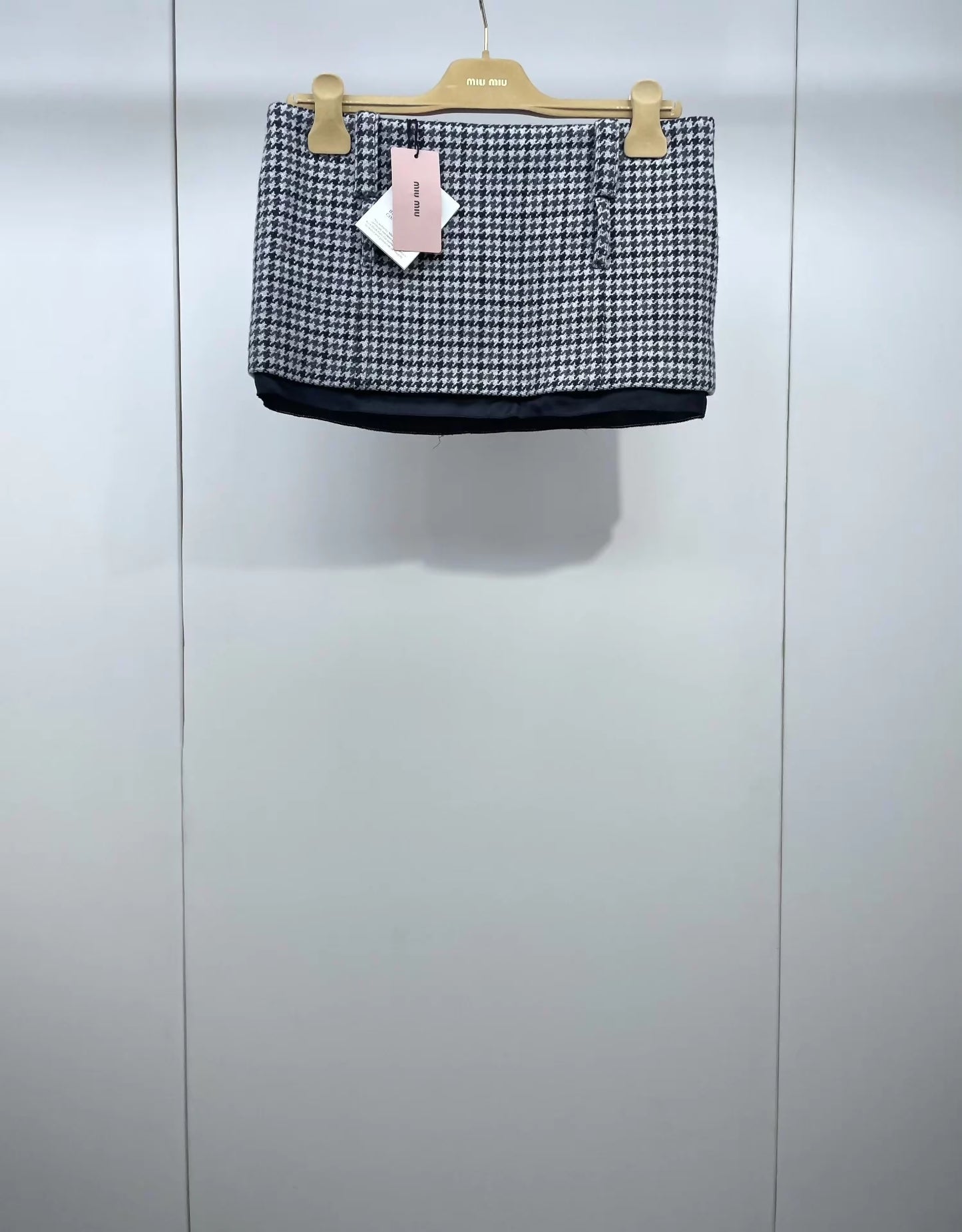Miu Miu Fall/Winter New Houndstooth Mini Skirt