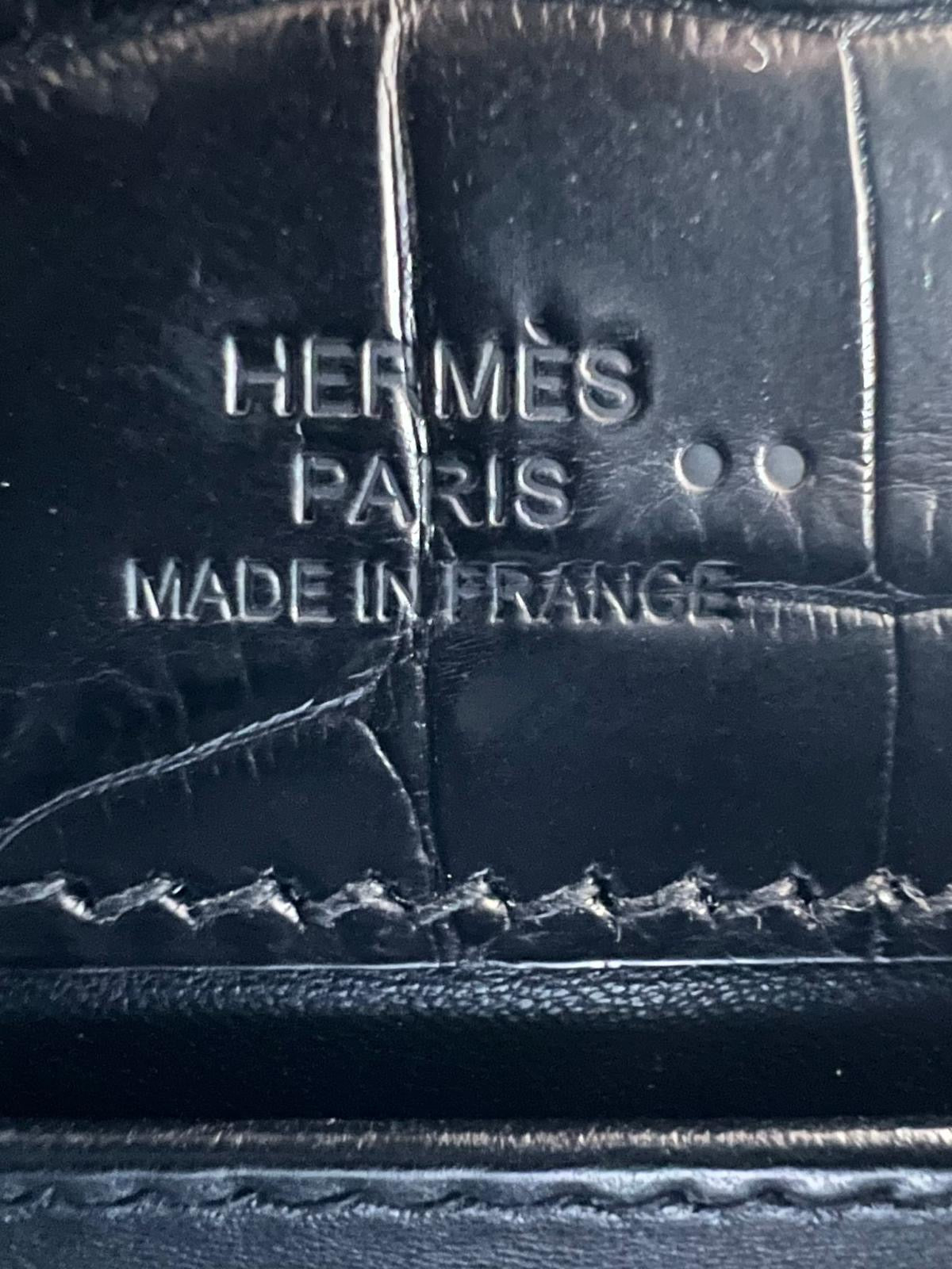 Hermès Mini Kelly Pochette So Black Matte Crocodile