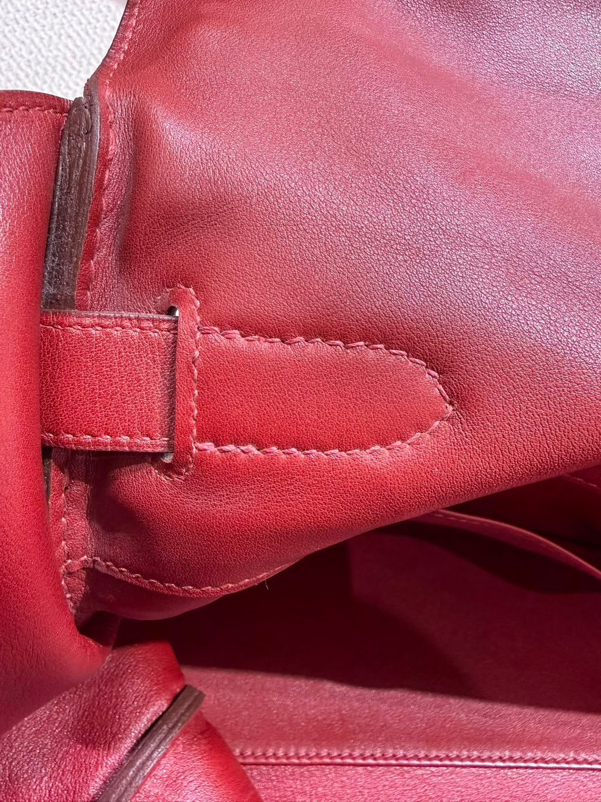 Rare* Hermes Kelly Relax 50cm Rouge H sikkim ck leather palladium hardware