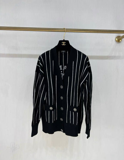 CHANEL 23P LOGO CASHMERE CARDIGAN