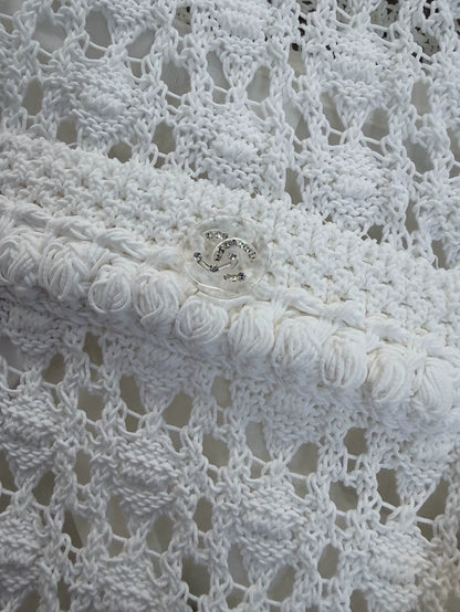 Chanel 26C White Wide-Leg Pants with Silk Lining