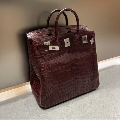 Hermes Birkin HAC 40 Volynka matte crocodile leather palladium hardware (Rare)