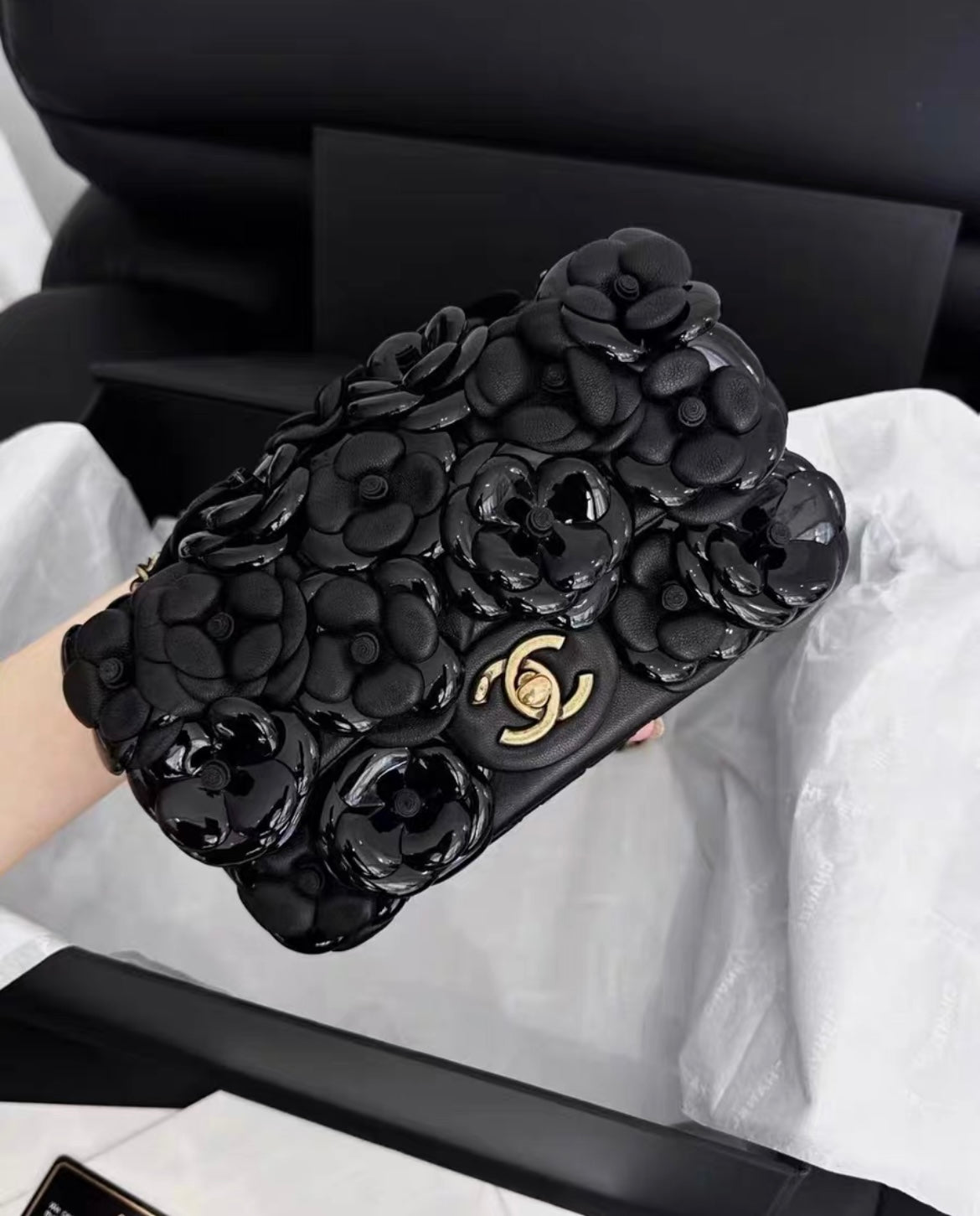 CHANEL Classic CC Camellia flap bag