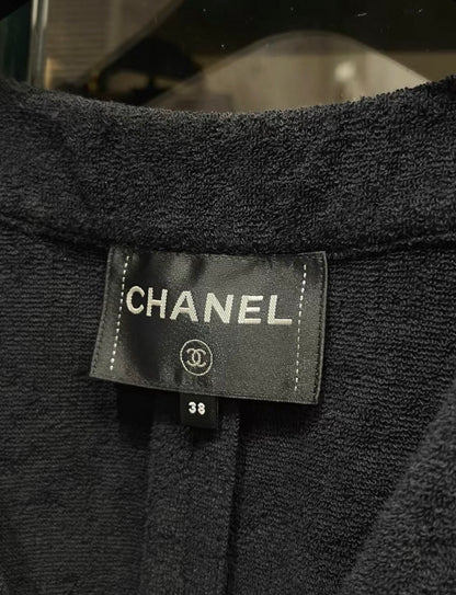 Chanel 20P black cardigan and skirt set