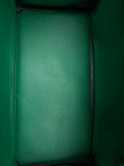 Hermes Birkin 40 vert emerald shiny porosus palladium hardware