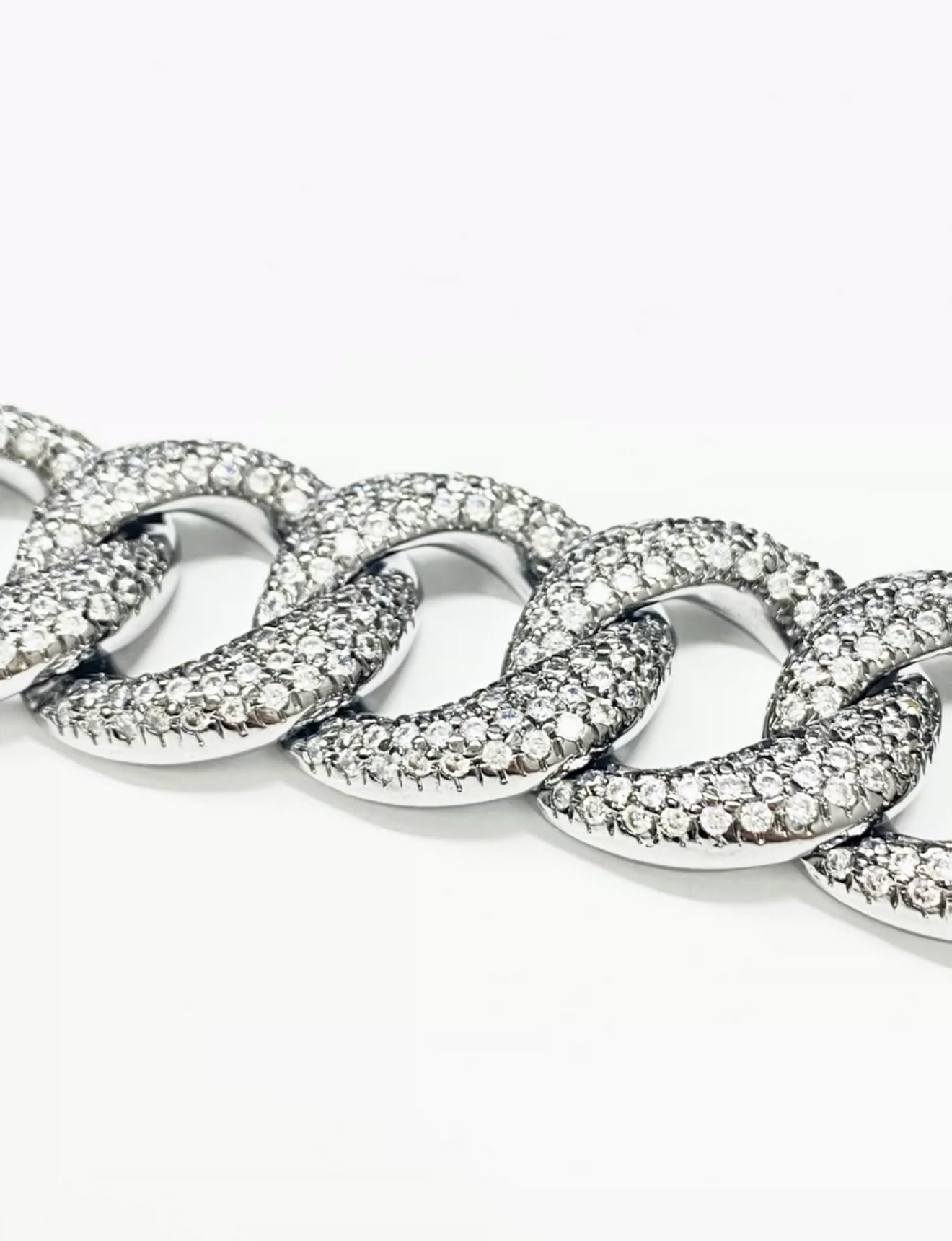 Chanel 22P full diamond double C chain bracelet