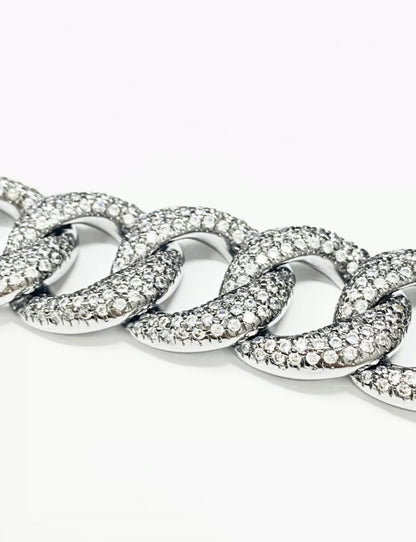 Chanel 22P full diamond double C chain bracelet