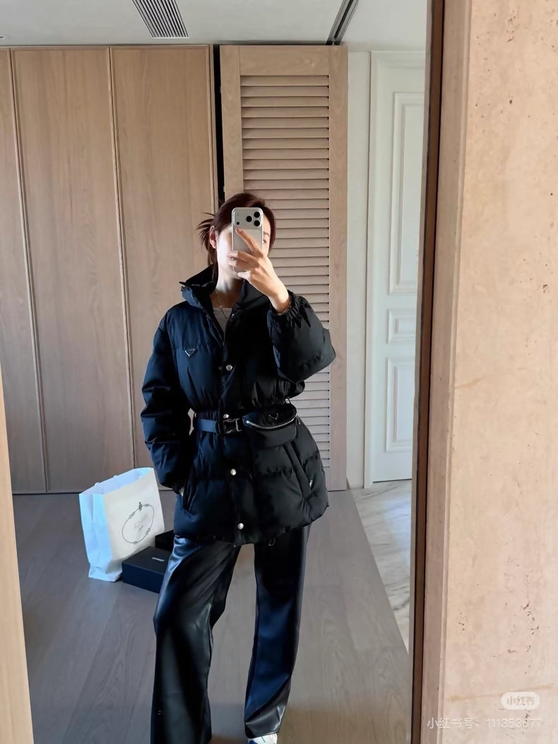 Prada Fall/Winter 2025 black Nylon Down Jacket