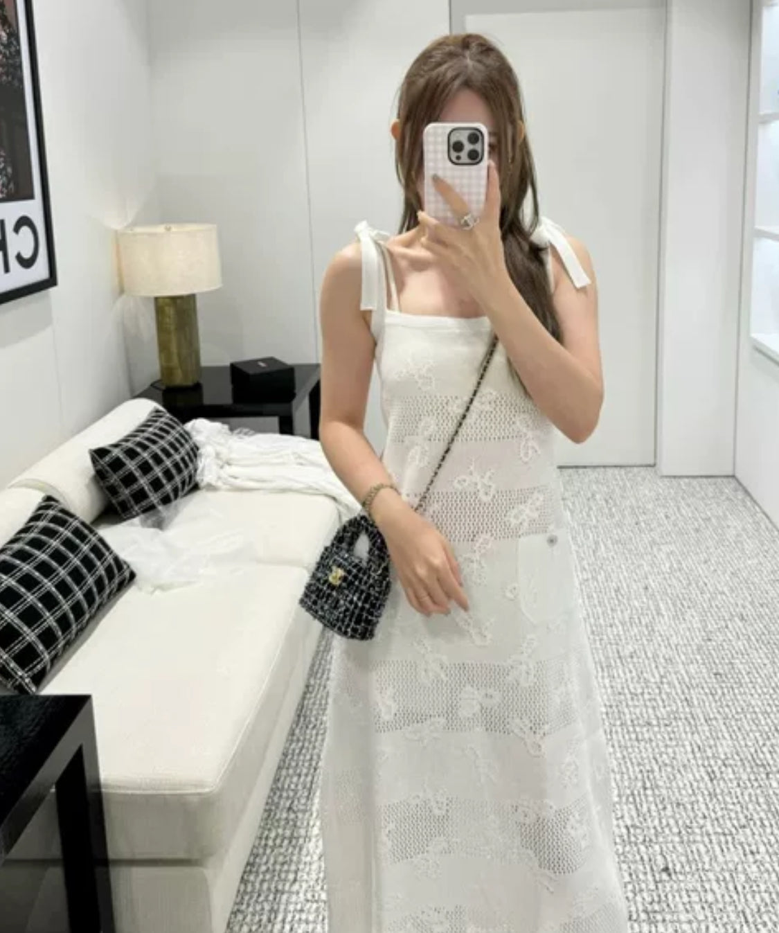 Chanel 24P White silk Knit Dress Chanel 24P White silk Knit Dress