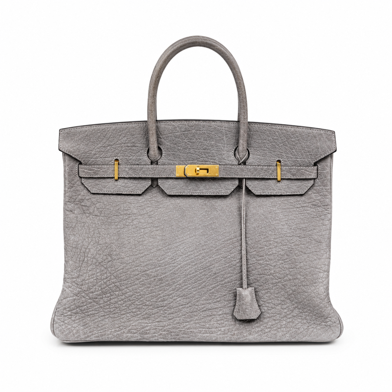 Ultra rare Hermes Birkin 40 Elephant leather 24k gold hardware