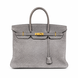 Ultra rare Hermes Birkin 40 Elephant leather 24k gold hardware