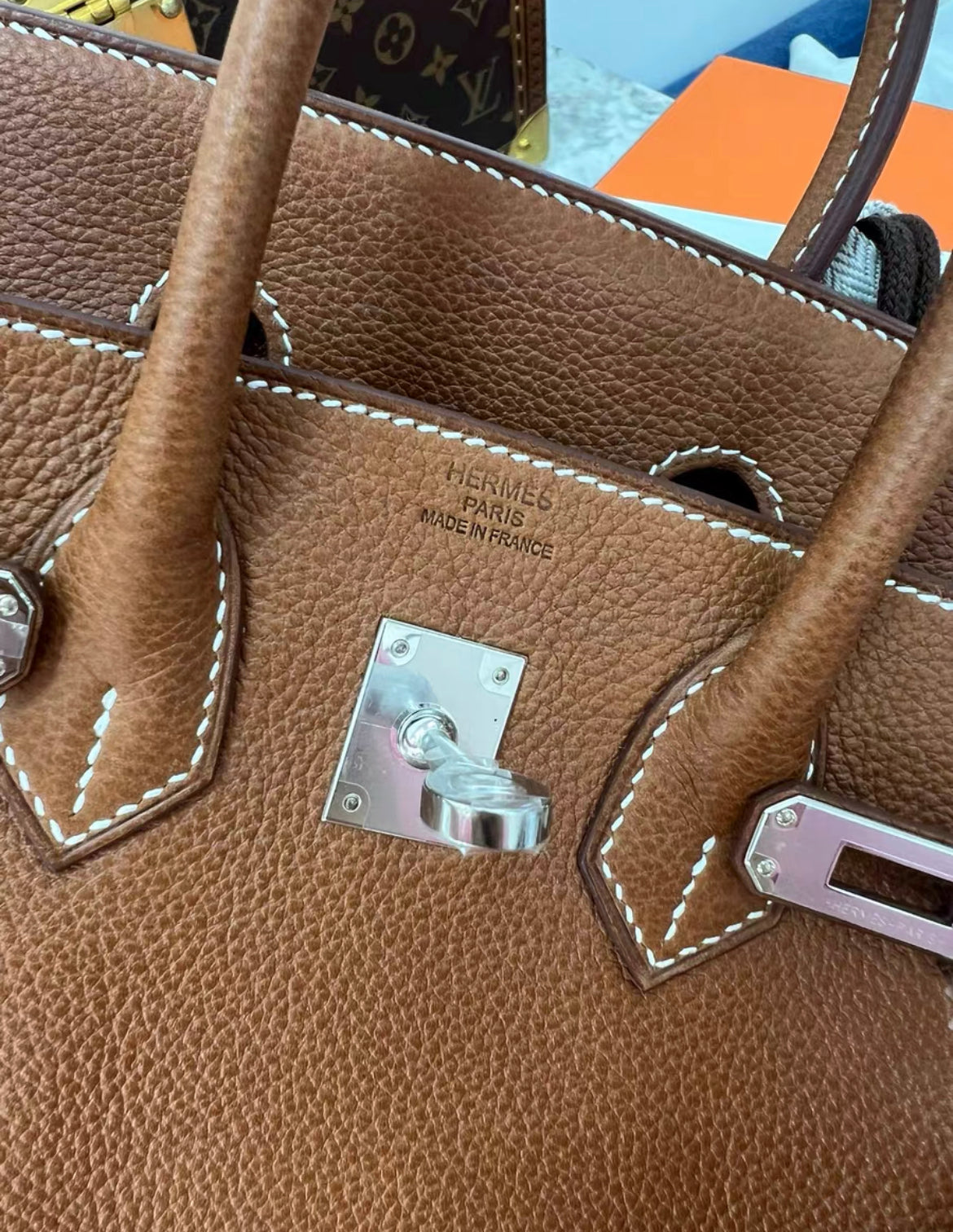 Hermès Birkin 25 Gold Togo Palladium Hardware