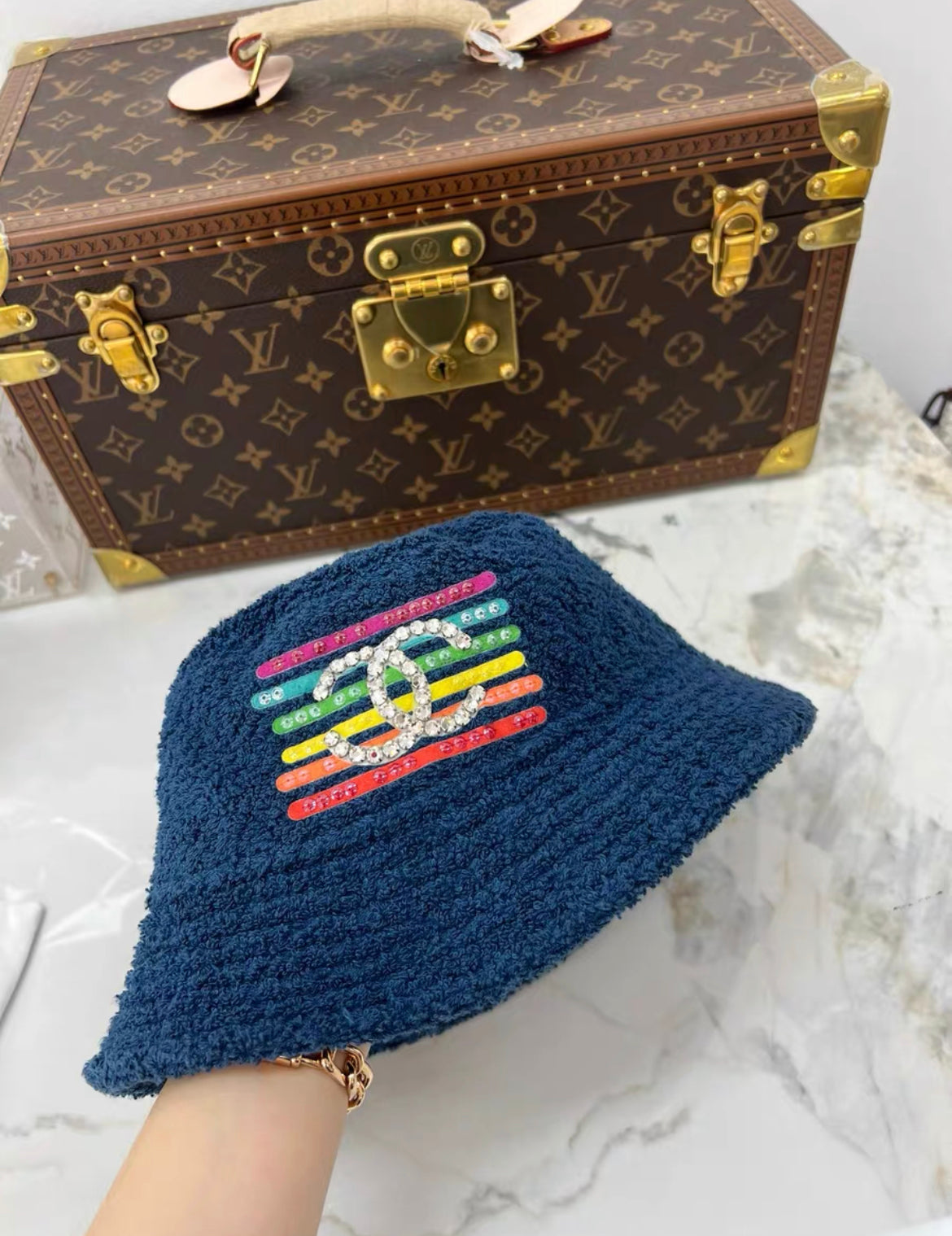 Chanel x Pharrell Capsule Collection Bucket Hat Blue S size