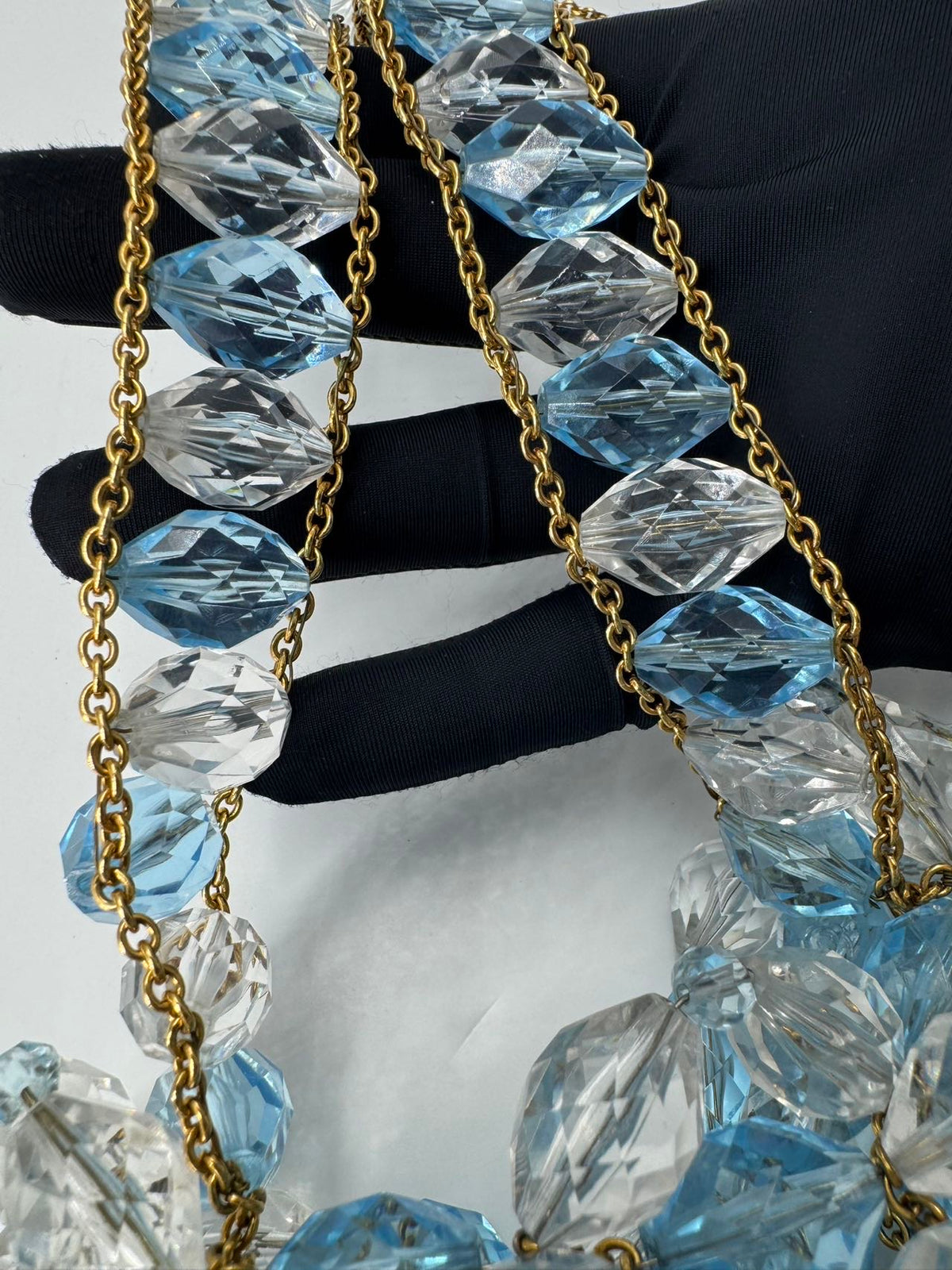 Chanel 1997 Runway Vintage Rare Blue Clutch Minaudière Bag