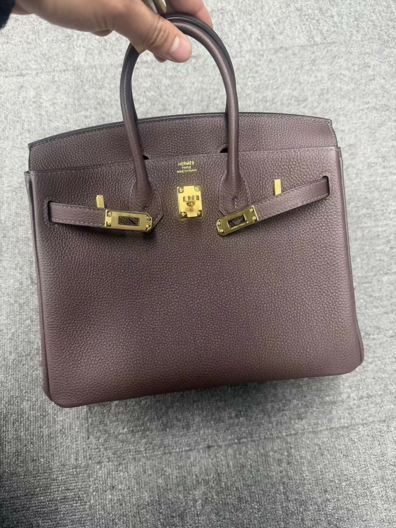 Hermes Birkin 25 47 Chocolat Togo GHW