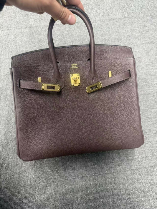 Hermes Birkin 25 47 Chocolat Togo GHW