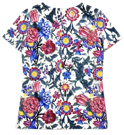 Chanel 15C Dubai CC Logo Kaleidoscopic Shirt Blouse FR 40