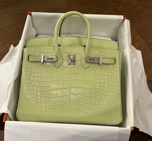 Hermès Birkin 25 Jaune Bourgeon Matt Alligator Palladium Hardware