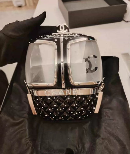 CHANEL 2019 GONDOLA MINAUDIÈRE EVENING CLUTCH BAG BLACK
