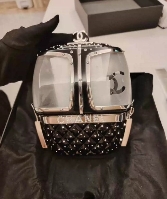 CHANEL 2019 GONDOLA MINAUDIÈRE EVENING CLUTCH BAG BLACK