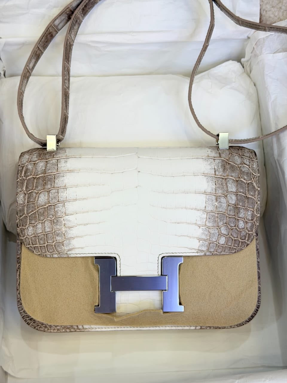 Hermes Constance 24 Himalaya Matte Niloticus Palladium hardware