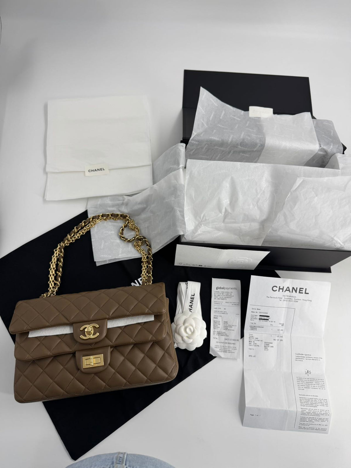 Chanel Fall Winter 2026 double flap lambskin Brown