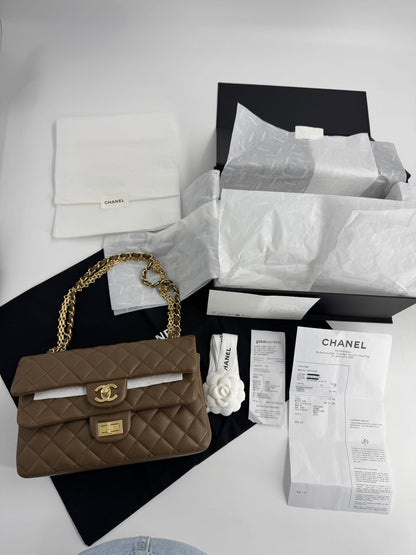 Chanel Fall Winter 2026 double flap lambskin Brown