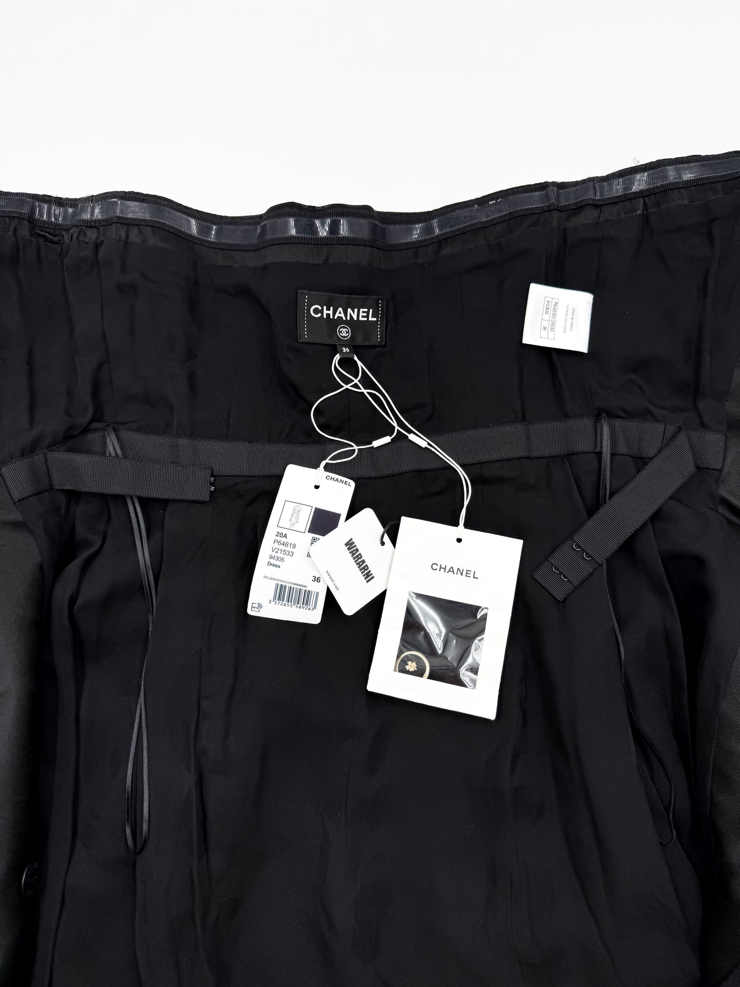 CHANEL 20A Black Dress - size 36