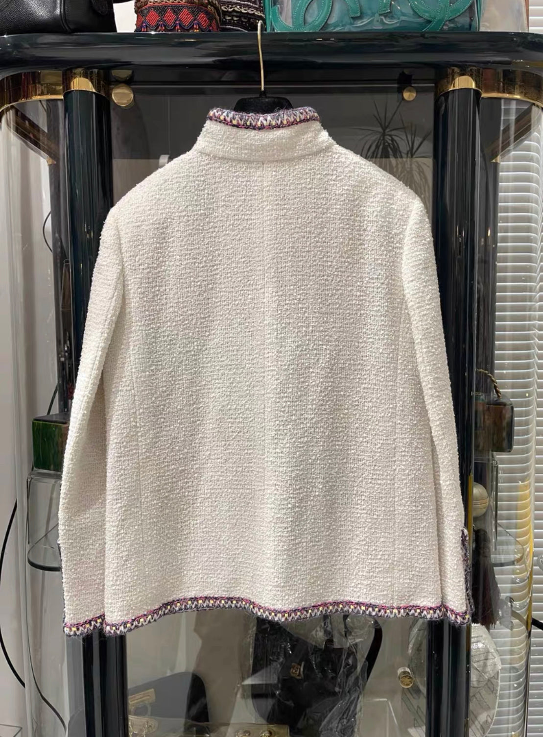 CHANEL 20C LITTLE WHITE JACKET Size 38