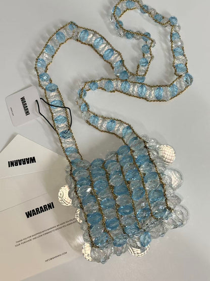 Chanel 1997 Runway Vintage Rare Blue Clutch Minaudière Bag