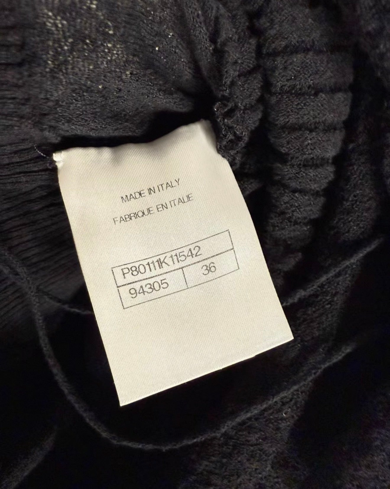 Chanel 25A Black Knitted dress