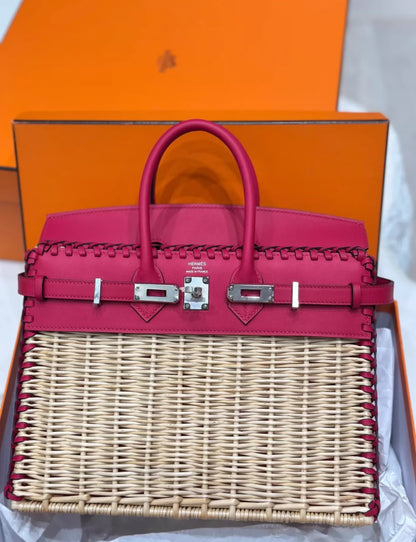 Hermès Picnic Birkin 25 Pink Palladium Hardware