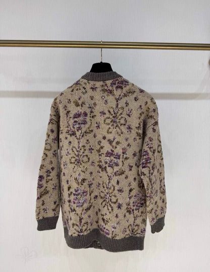 Chanel 22k floral knit cardigan