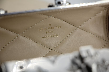 Louis Vuitton 2022 Metal Silver Monogram Mini Treasure Trunk