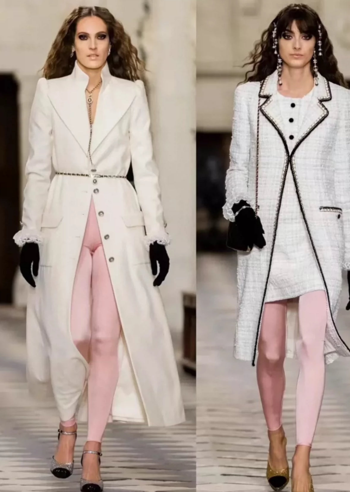 Chanel 21A Wool, Cashmere Ecru Coat