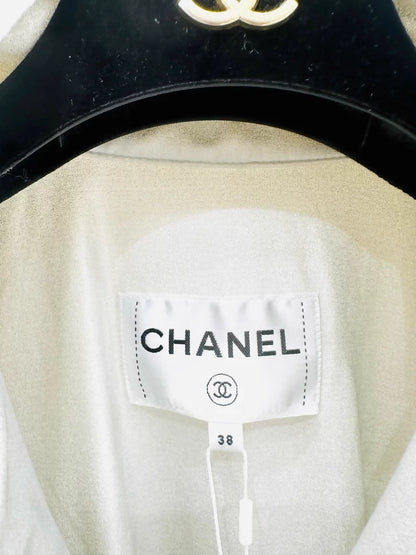 Chanel 23C ecru zip-up jacket
