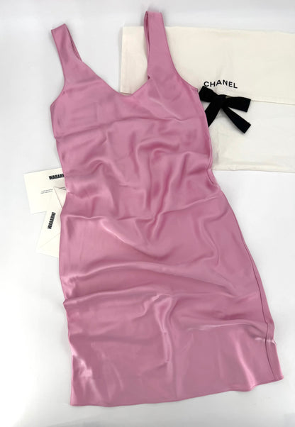 Chanel pink silk dress