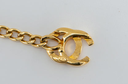 Chanel Vintage CC Gold Turnlock Necklace