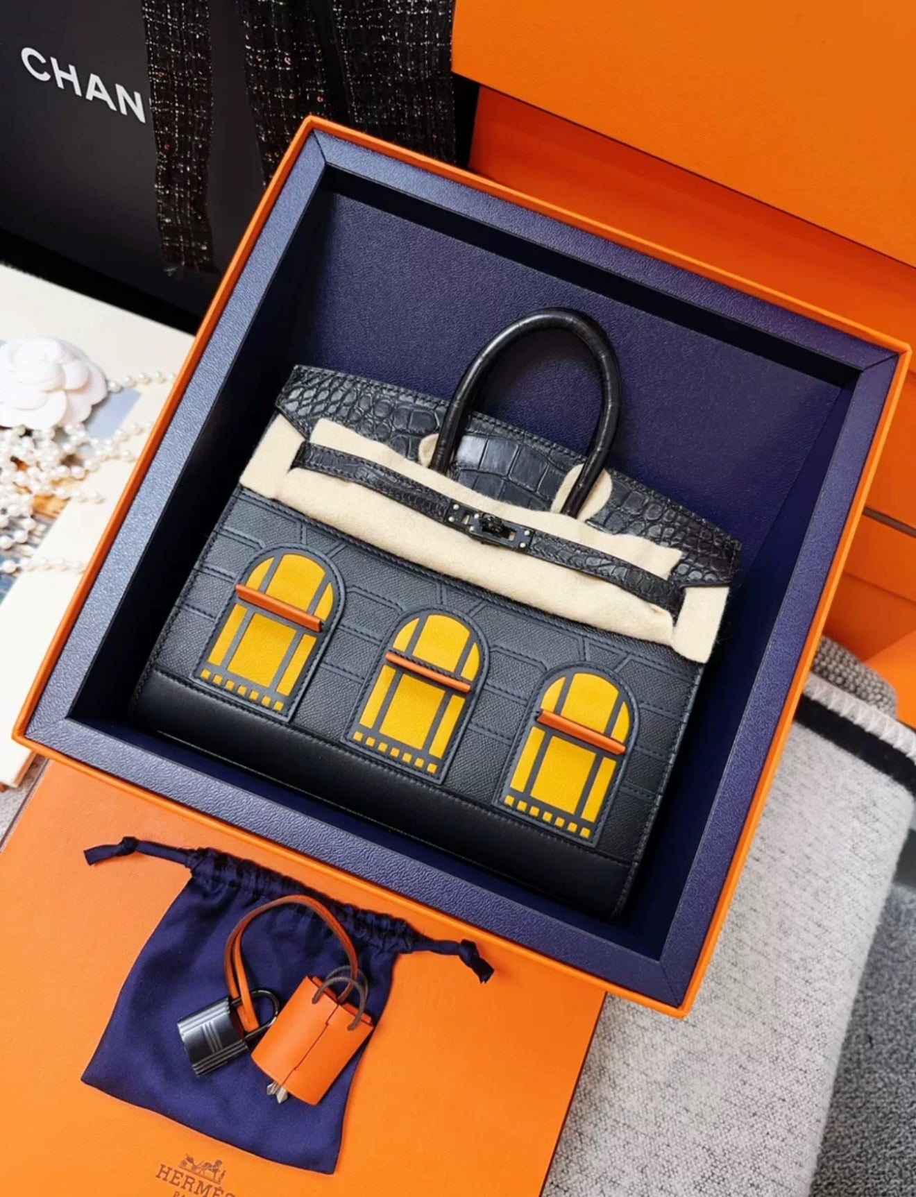 Hermès Night Sac Faubourg Birkin 20 SO BLACK Matte Alligator