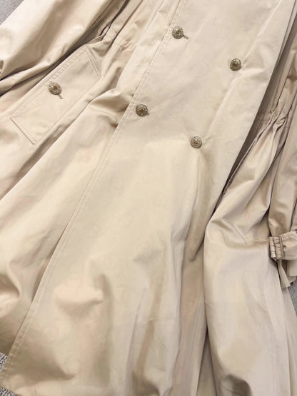 Chanel 25B trench coat with CC logo print
