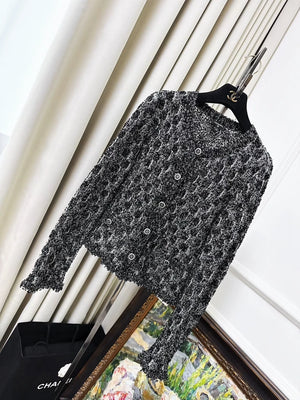 Chanel 26C Black Long-Sleeve Cardigan