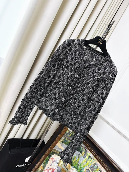 Chanel 26C Black Long-Sleeve Cardigan