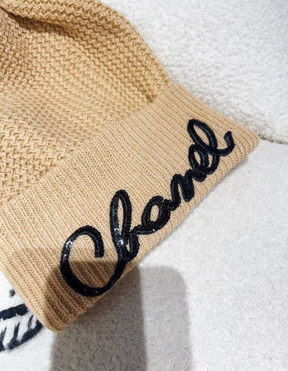 Chanel 22A Khaki Knitted Beanie