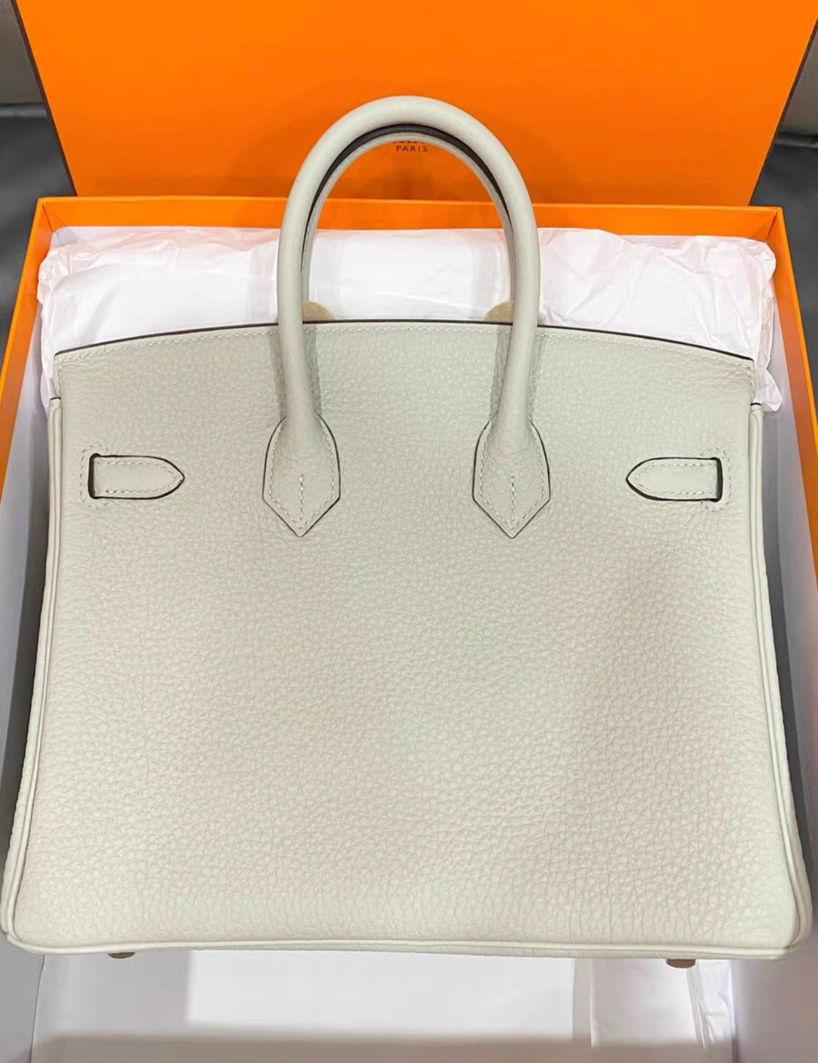 Hermès Birkin 25 Gris Neve Togo GHW