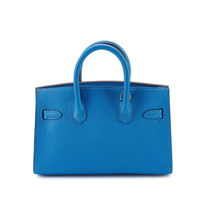 Hermès Micro Birkin 15 Bleu Mykonos Epsom Lether palladium Hardware