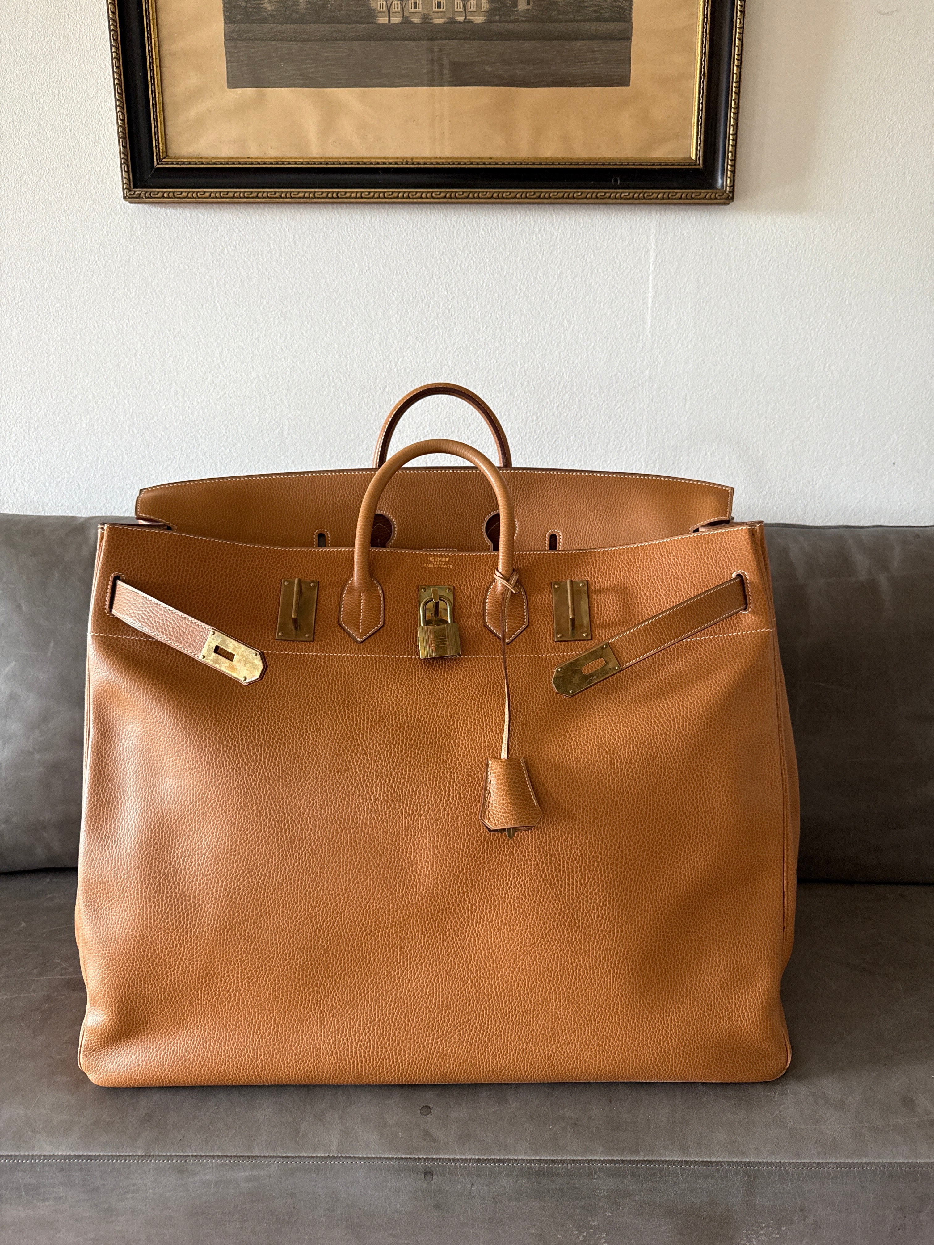Rare Hermes Birkin HAC 60 Gold Ardennes Brass – Wararni.com